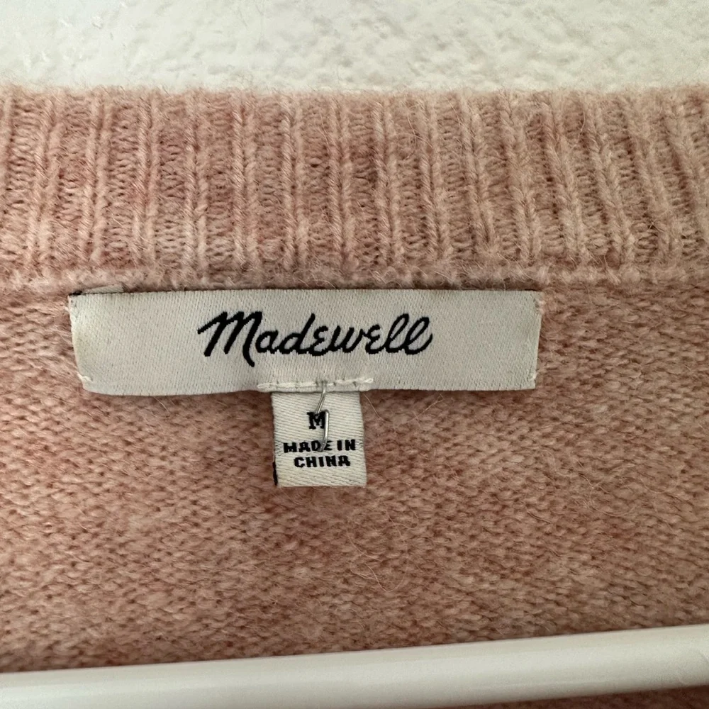 Madewell Gladwell Sweater Women’s M Tan Crewneck Alpaca Blend Pullover